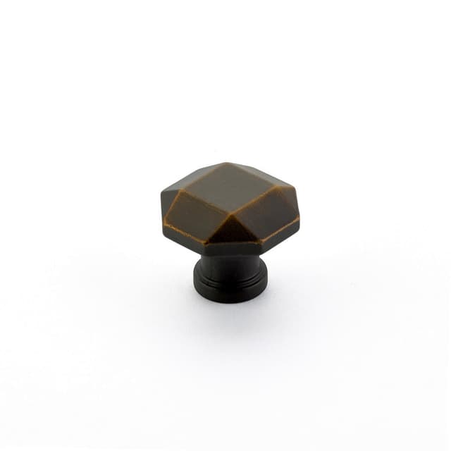 1-1/4" Menlo Park Faceted Cabinet Knob, Ancient Bronze