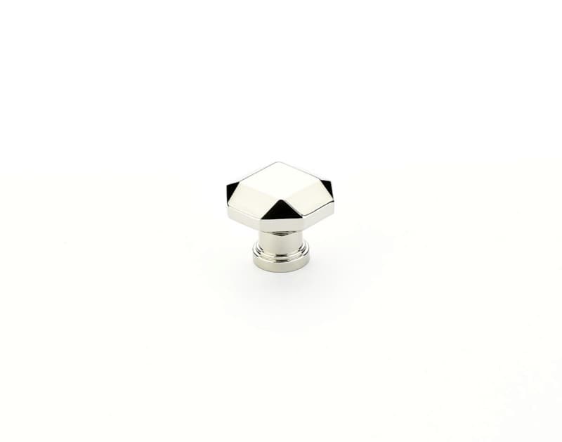 1-1/4" Menlo Park Faceted Cabinet Knob, Polished Nickel