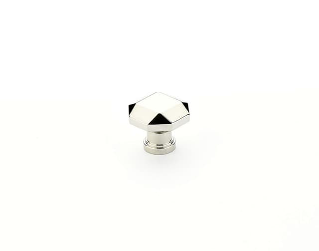1-1/4" Menlo Park Faceted Cabinet Knob, Polished Nickel