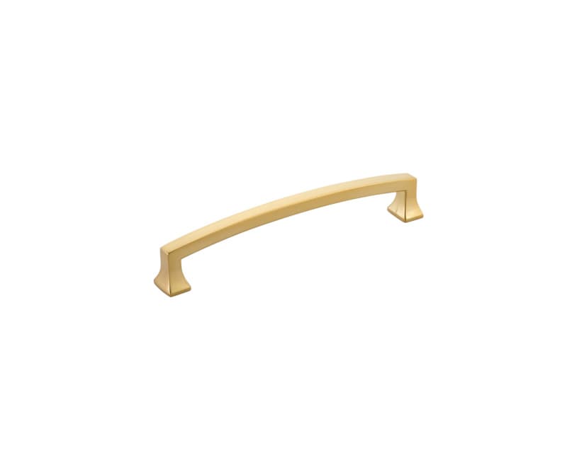 6" Menlo Park Arched Cabinet Pull, Signature Satin Brass