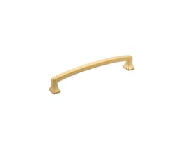 6" Menlo Park Arched Cabinet Pull, Signature Satin Brass