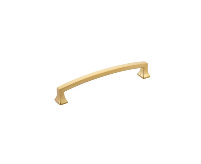 6" Menlo Park Arched Cabinet Pull, Signature Satin Brass