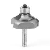 1-3/8" Dia x 11/16" Carbide Tipped Classical Cove/Bead Bit, 1/4" x 3/16" Radius, 1/4" Shank