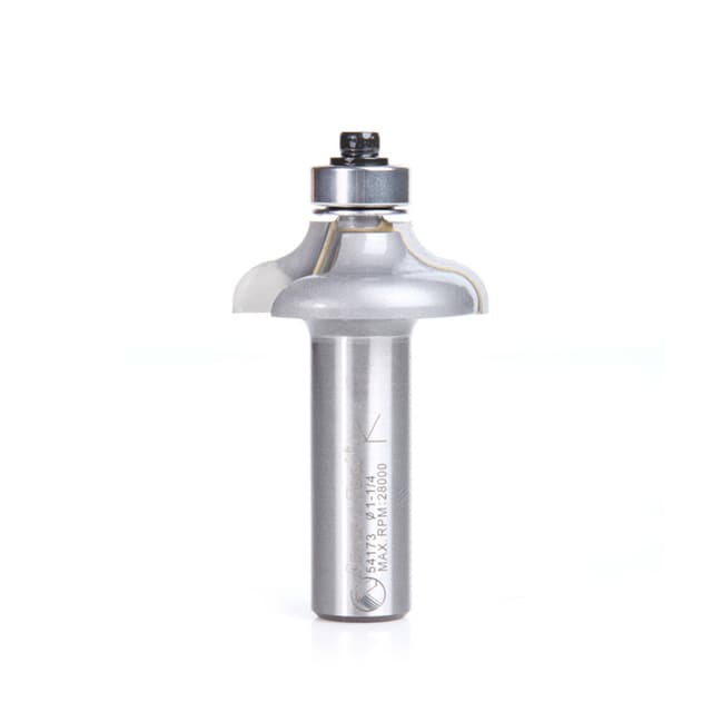 1-1/4" Dia x 7/16" Carbide Tipped Ogee Bit, 7/32" Radius, 1/2" Shank for 1-1/8 Material
