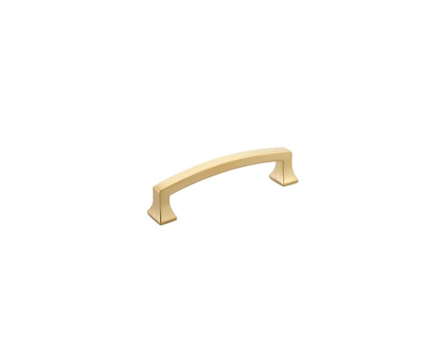 4" Menlo Park Arched Cabinet Pull, Signature Satin Brass
