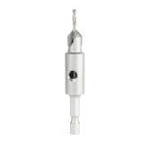 3/8" Carbide Tipped Replacement Countersink Bit with Slow Spiral M2 Drill, #4 Screw