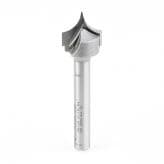 19/32" Dia x 1/2" Carbide Tipped Point Cutting Roundover 19/64" Radius Router Bit, 1/4" Shank