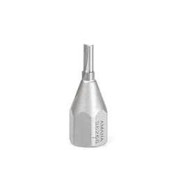 1/8" + .015 Dia x 3/8" Carbide Tipped Mortising Bit, Screw Straight No Shear Cutter, 1/4" - 28 Thread