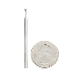 3mm Dia x 8mm Metric Solid Carbide CNC Spiral 'O' Single Flute, Plastic Cutting, 3mm Shank, 50mm Long Up-Cut Router Bit