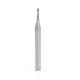 3mm Dia x 12mm Metric Solid Carbide CNC Spiral 'O' Single Flute, Plastic Cutting, 6mm Shank, 64mm Long Up-Cut Router Bit