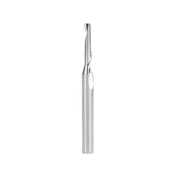 4mm Dia x 20mm Metric Solid Carbide CNC Spiral 'O' Single Flute, Plastic Cutting, 6mm Shank, 64mm Long Up-Cut Router Bit