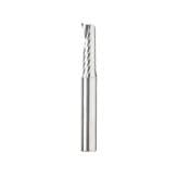 8mm Dia x 25mm Metric Solid Carbide CNC Spiral 'O' Single Flute, Plastic Cutting, 8mm Shank, 64mm Long Up-Cut Router Bit