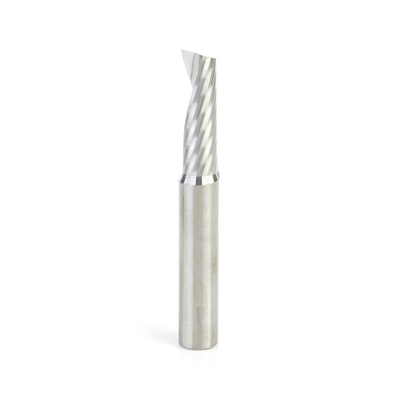 10mm Dia x 30mm Metric Solid Carbide CNC Spiral 'O' Single Flute, Plastic Cutting, 10mm Shank, 76mm Long Up-Cut Router Bit