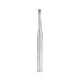 4mm Dia x 20mm Metric Solid Carbide CNC Spiral 'O' Single Flute, Plastic Cutting, 6mm Shank, 64mm Long Down-Cut Router Bit