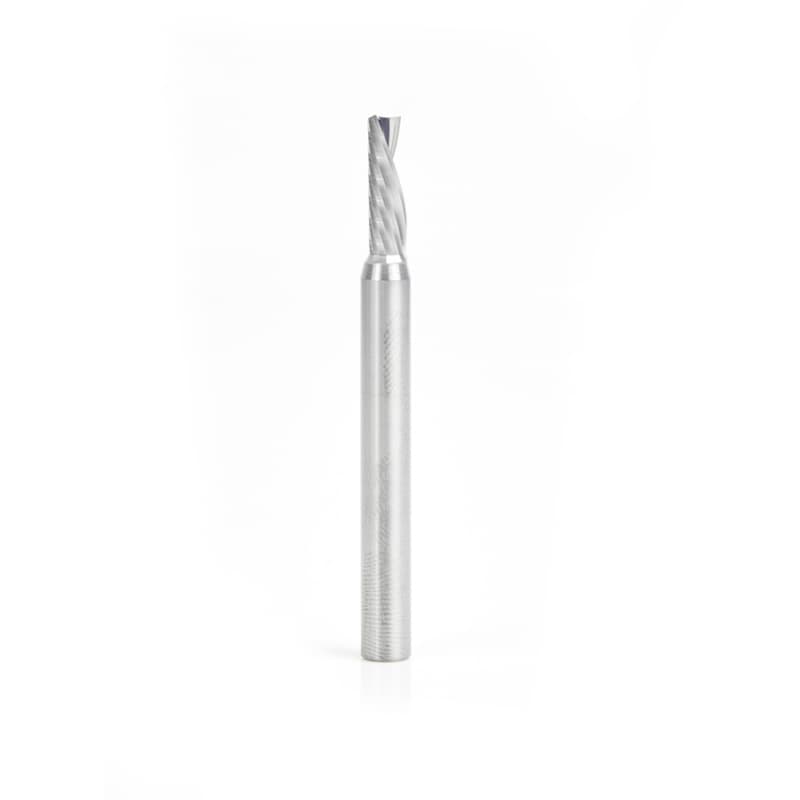 5mm Dia x 16mm Metric Solid Carbide CNC Spiral 'O' Single Flute, Plastic Cutting, 6mm Shank, 64mm Long Down-Cut Router Bit