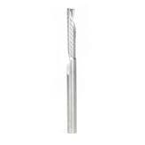 6mm Dia x 30mm Metric Solid Carbide CNC Spiral 'O' Single Flute, Plastic Cutting, 6mm Shank, 76mm Long Down-Cut Router Bit