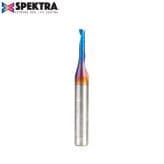 1/8" x 1/2" Spektra Extreme Tool Life Coated Up-Cut 'O' Plastic Cutting CNC Spiral Router Bit, 1-Flute, 1/4" Shank
