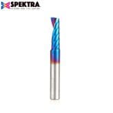 1/4" x 3/4" Spektra Extreme Tool Life Coated Up-Cut 'O' Plastic Cutting CNC Spiral Router Bit, 1-Flute, 1/4" Shank