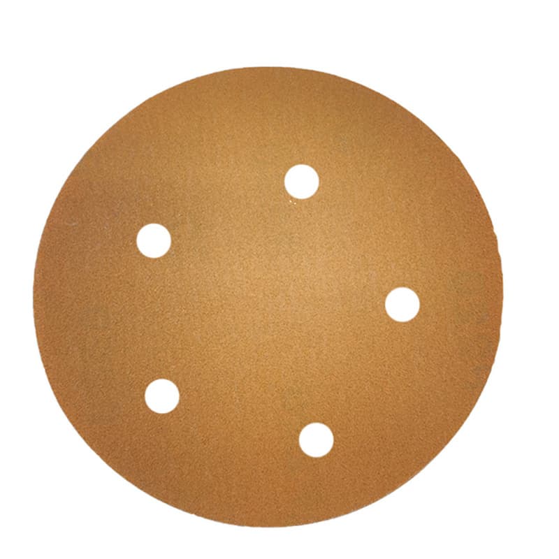 5" Hook & Loop 120 Grit L52208 5 Holes Sanding Disc, Heat Treated Aluminum Oxide on Paper