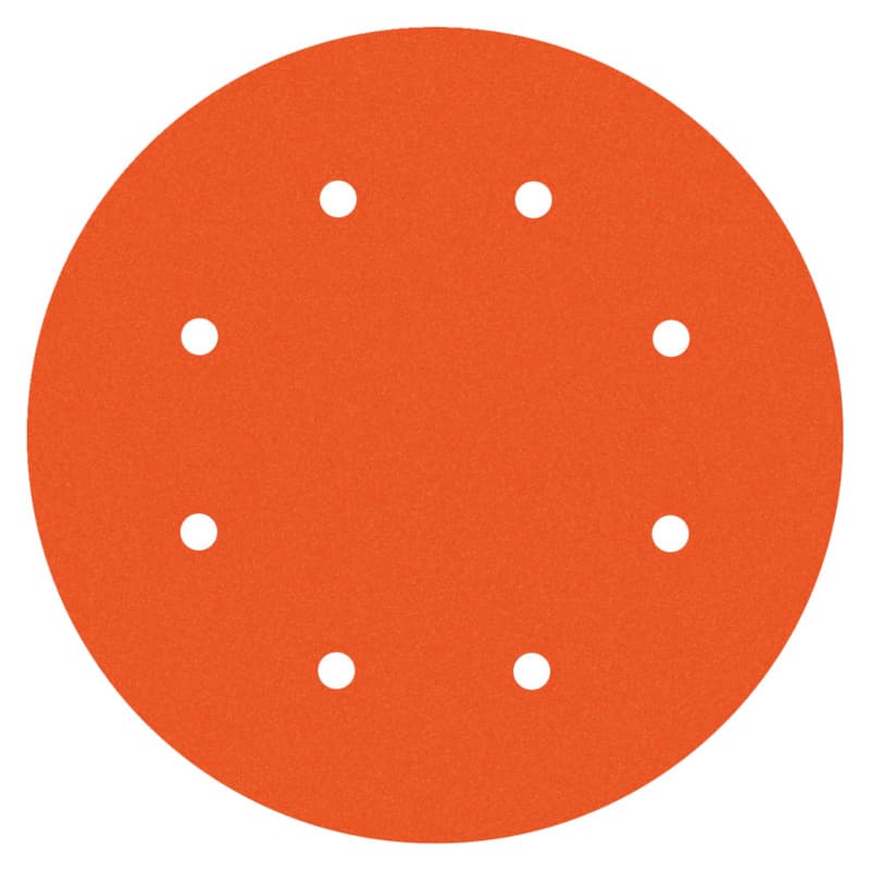 8" Hook and Loop 150 Grit 8 Holes Vacuum Sanding Disc, Aluminum Oxide on Film (25/Pack)