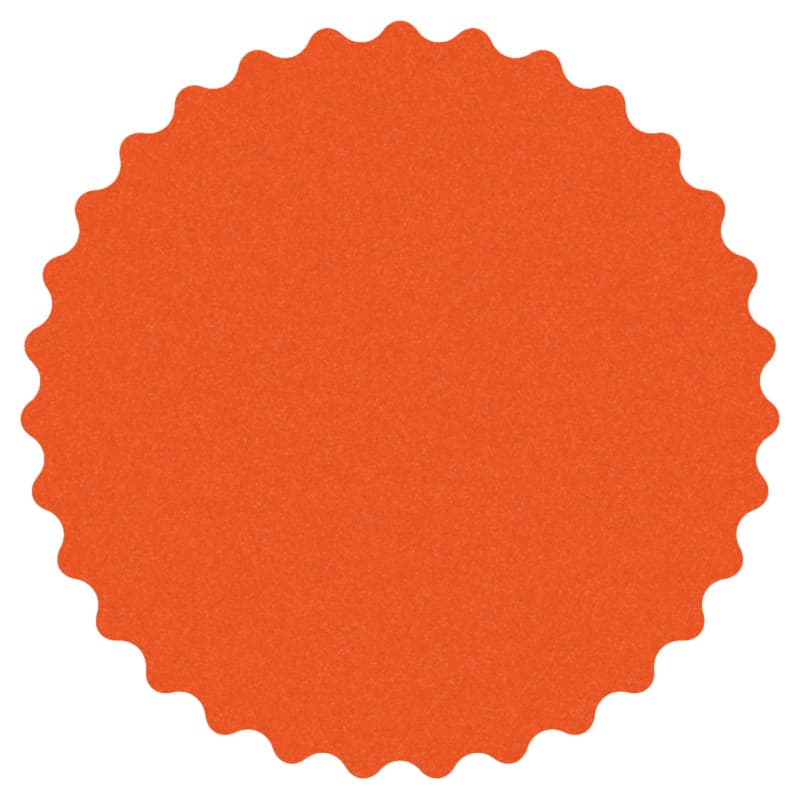 5" DynaCut Extreme Hook and Loop 100 Grit No Holes Non-Vacuum Scalloped Edge Disc, Aluminum Oxide on Film (50/Pack)