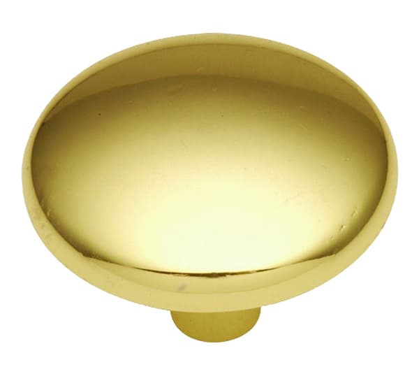 1-3/16" Metropolis Contemporary Cabinet Knob, Polished Brass