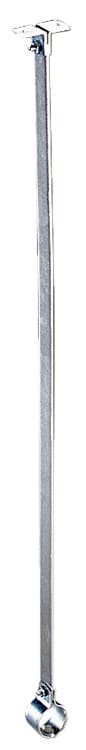1-1/16" Diameter 24" Long Closet Rod Center Support, Anochrome Finish