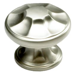 1-3/8" Empire Round Cabinet Knob, Satin Nickel