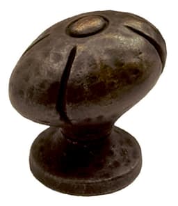 1-1/4" Siena Small Oval Cabinet Knob, Ancient Bronze