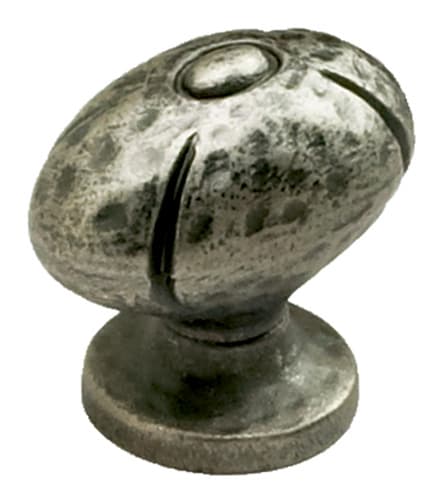1-1/4" Siena Small Oval Cabinet Knob, Vibra Nickel