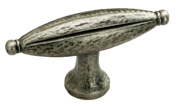 2-7/8" Siena Large Oval Cabinet Knob, Vibra Nickel