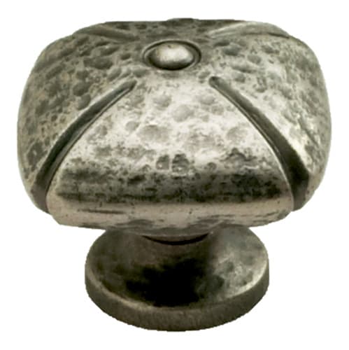 1-3/8" Siena Square Cabinet Knob, Vibra Nickel