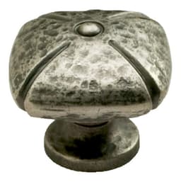 1-3/8" Siena Square Cabinet Knob, Vibra Nickel