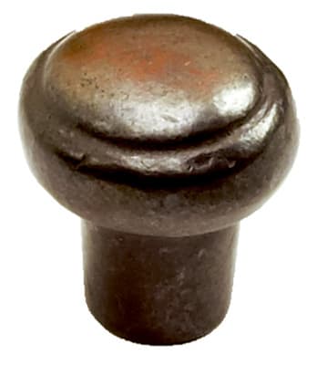 1-3/8" Mountain Round Cabinet Knob, Antique Bronze