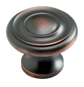 1-1/4" Round Knob, Michelangelo Bronze, 7/8" Projecton