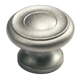 1-1/2" Round Knob, Distressed Nickel