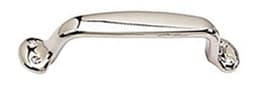 4" Country Cabinet Pull, Polished Nickel