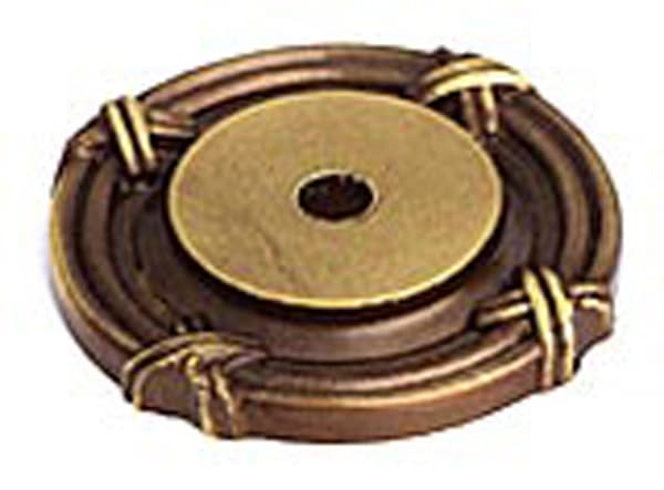 1-1/2" Versaille Backplate Knob, Antique Light Polish