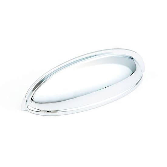 3" Traditional Cup Pull, Polished Chrome
