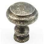 1-1/8" Artifex Round Cabinet Knob, Dark Pewter