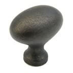 1-3/8" Traditional Designs Oval Knob, Distressed Bronze