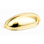 3" Traditional Small Cup Pull, Polished Brass