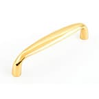 4" Traditional Cabinet Pull, Polished Brass