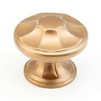 1-3/8" Empire Round Cabinet Knob, Brushed Bronze