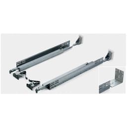 21" Futura PUSH Undermount Drawer Slide for 5/8" Material, 100lb Capacity, Full Extension, Undermount, Push-to-Open