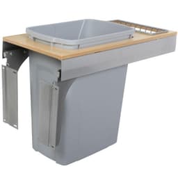 Single 35 QT Top-Mount Waste Container, Platinum