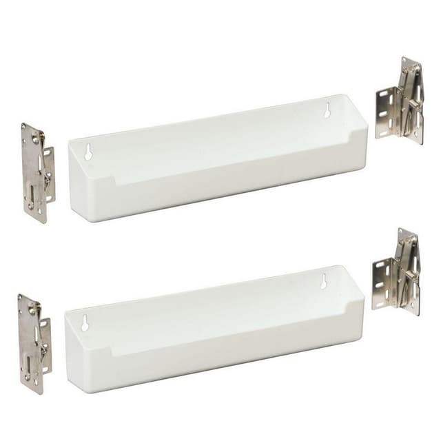 14" White Sink Front Tray and Hinge Kit (2 Trays)