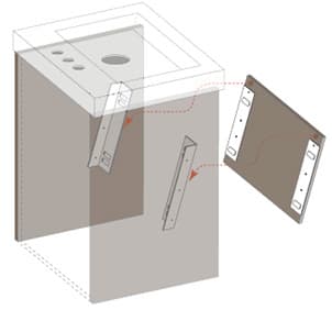 ADA Modesty Panel Bracket