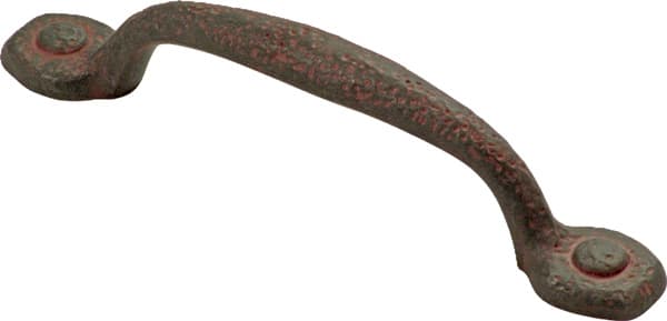 3-3/4" Refined Rustic Cabinet Pull, Rustic Iron