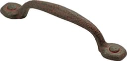 3-3/4" Refined Rustic Cabinet Pull, Rustic Iron